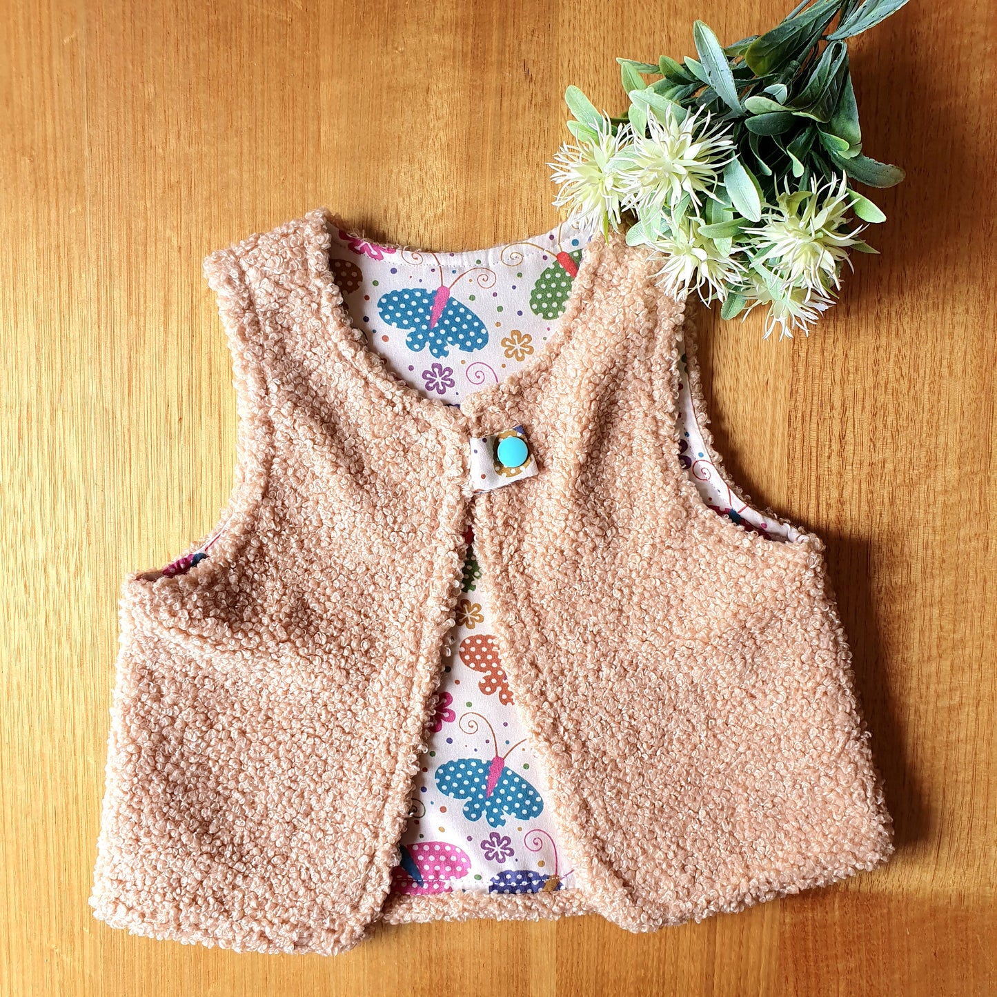 Teddy Vest Tan Long