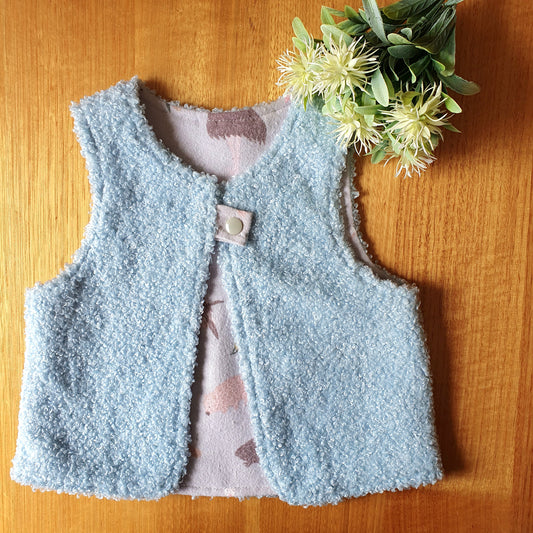 Teddy Vest Blue Long