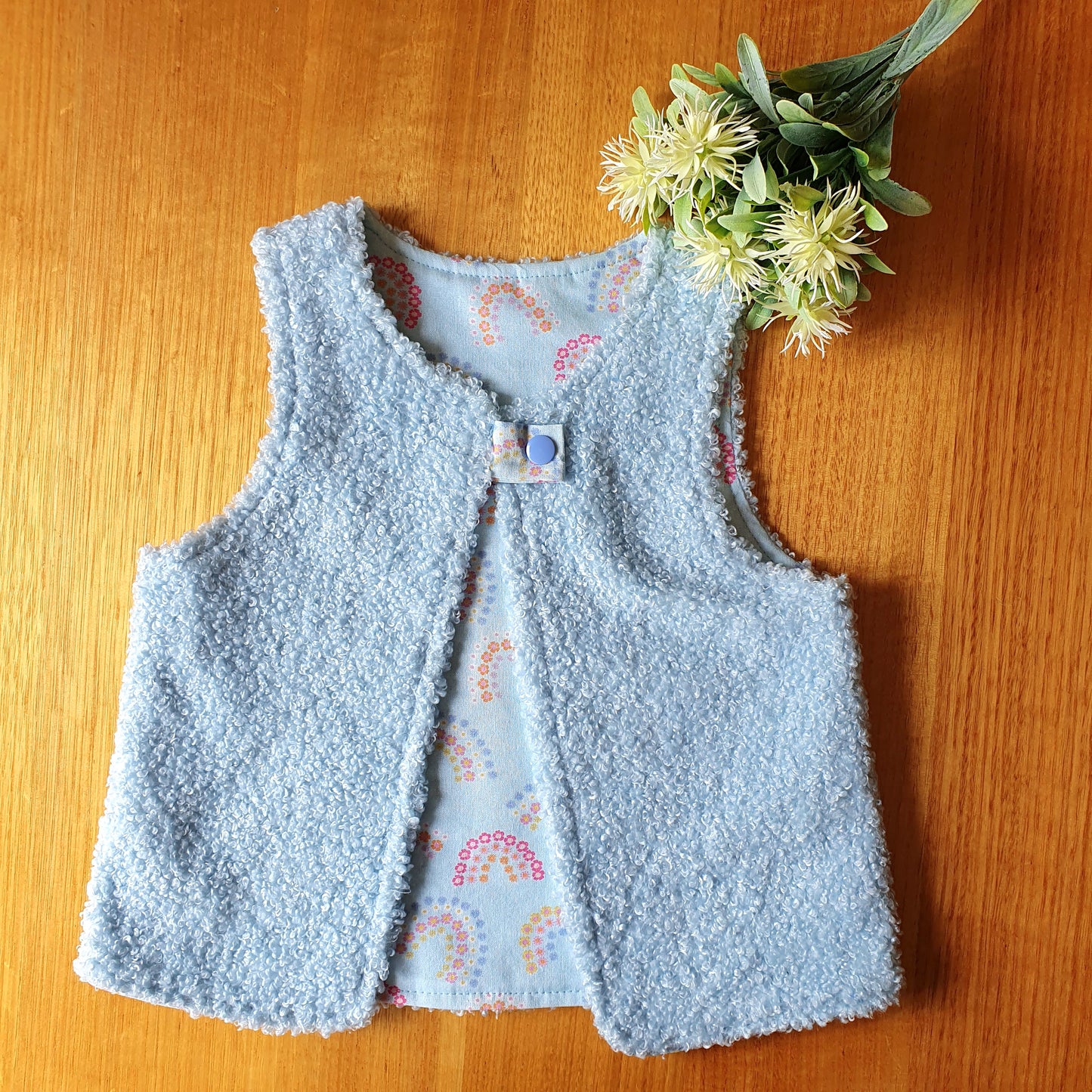 Teddy Vest Blue Long