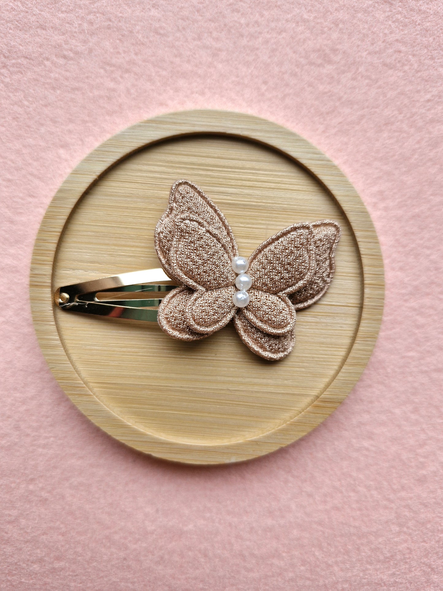 Butterfly & Faux Pearl Hair Clip