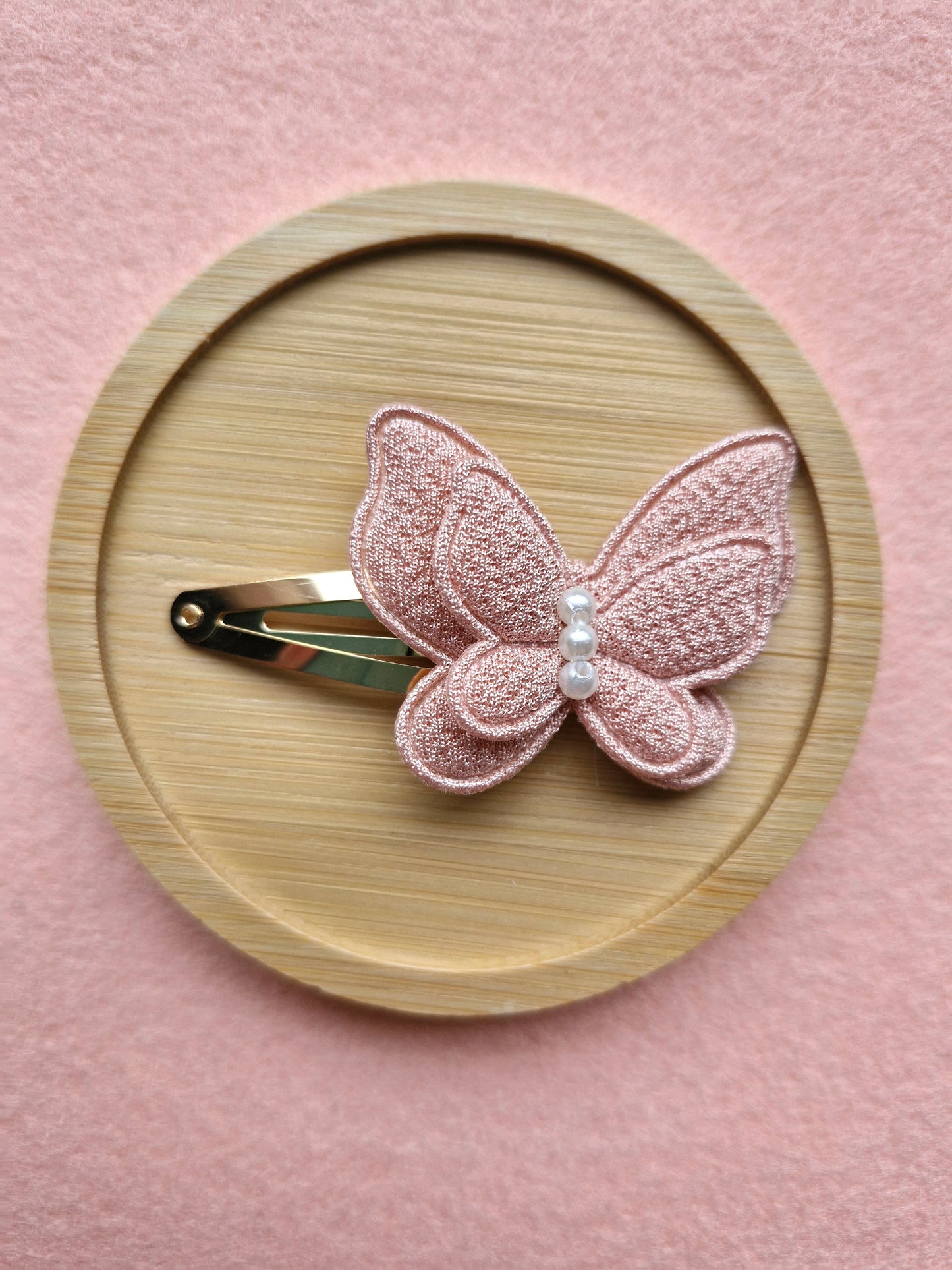 Butterfly & Faux Pearl Hair Clip