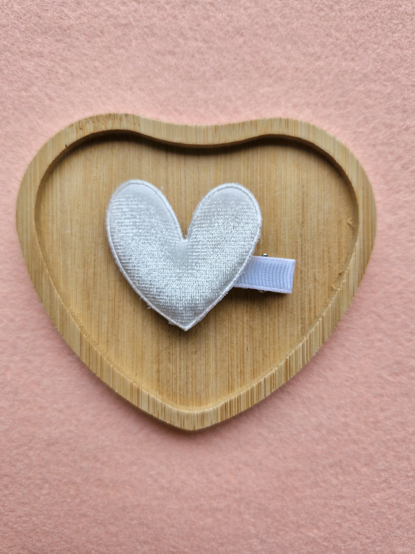 Velvet Heart Shaped Hair Clip