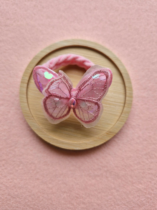 Sequin Butterfly Hair Band - Pink