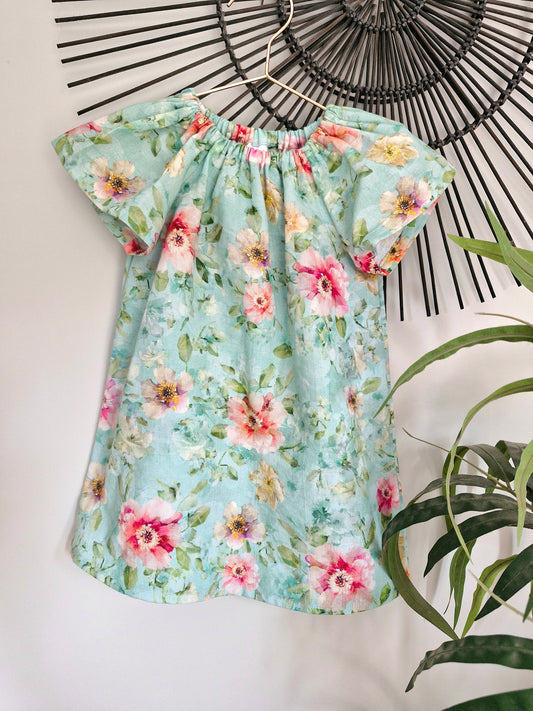 Seaside Dress - Mint Floral