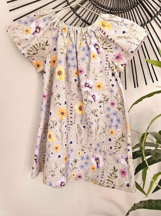 Seaside Dress - Cottage Flowers