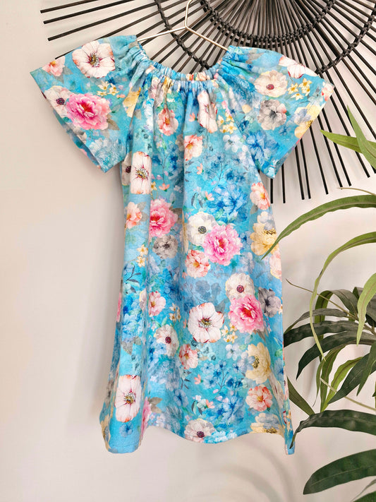 Seaside Dress - Blue Floral