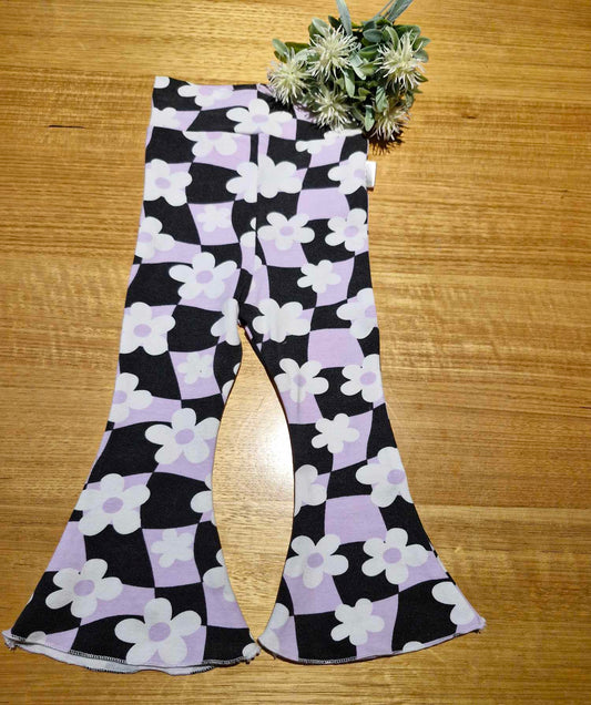 Mauve and Black with Flowers