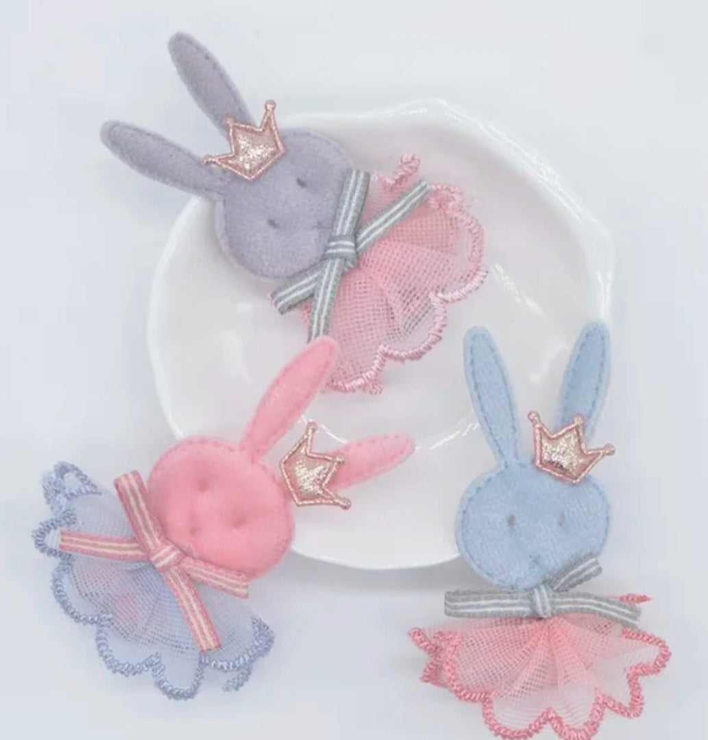 Cute Rabbit Mesh Skirt Hair Clip