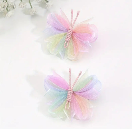 Colorful Butterfly Tulle Hair Clip